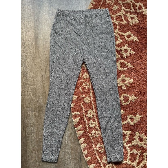 Chicos Fabulously Slimming Pull On Pants Leggings Black White 1 M Medium - Picture 1 of 7